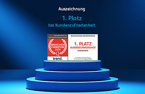 1. Platz in der Kategorie Kundenzufriedenheit 2026 beim Branchenmonitor &Ouml;sterreich des &Ouml;GVS