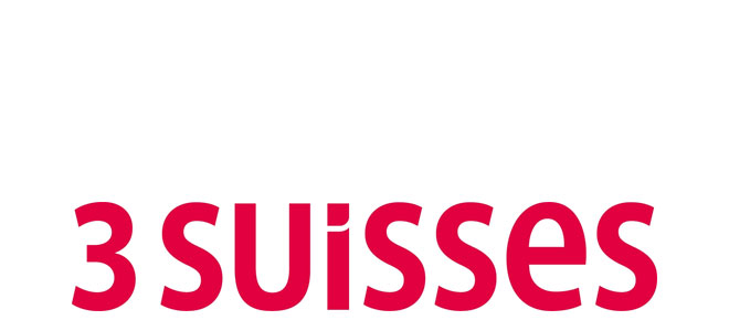 3 Suisses Logo Schriftzug in rot