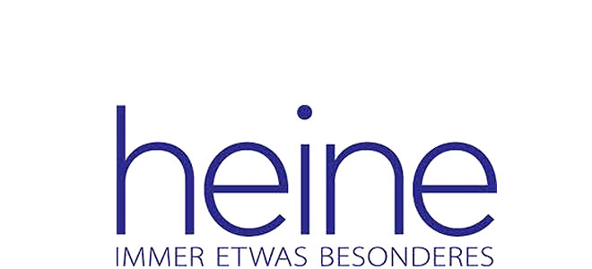 Heine Logo Schriftzug in blau